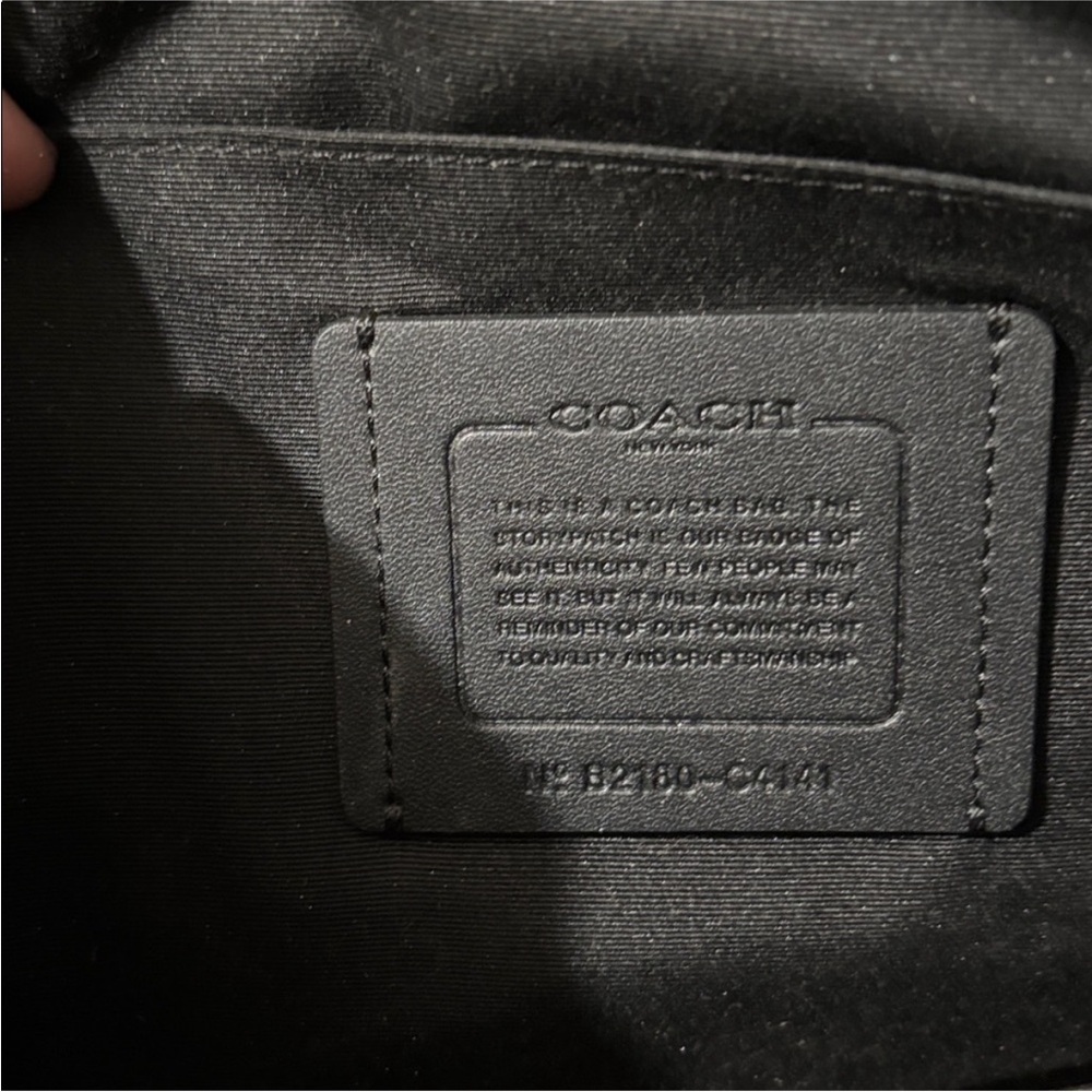 Coach Track Crossbody Messenger in Charcoal Midnight Coloblock & Signature C4141 - Picture 6 of 6
